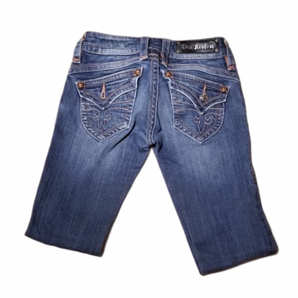 Wmn's ROCK REVIVAL Gwen Boot Cut Jeans (Size 25) - Picture 9 of 9